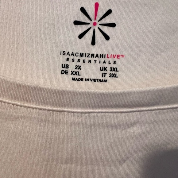 Isaac Mizrahi Live 2xl white top long sleeve. - Picture 2 of 4